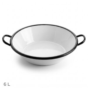 Tacho Esmaltado 6 Litros para Frituras Branco