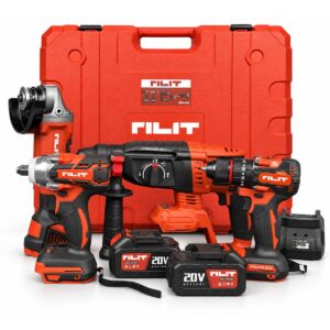 Kit de Ferramentas Rilit 4 em 1 20V com maleta
