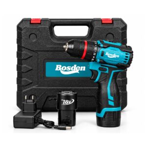 Parafusadeira e Furadeira Bosdon 18V com 2 Baterias, Carregador e Maleta