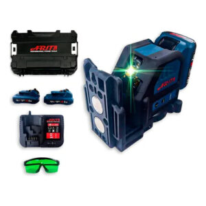 Nível a Laser Verde 2 Linhas 360° 50m com 2 Baterias