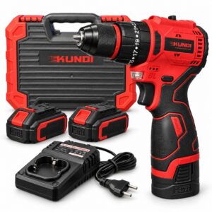Furadeira Parafusadeira Kundi 18V Brushless com Maleta